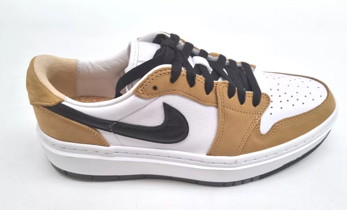 Nike Air Jordan 1 Elevate Low Womens Gold Black Size UK 8 EU 42.5