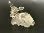 Vintage Fenton Clear Glass small Deer Figurine 1950’s MCM Americana EUC