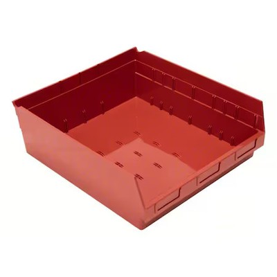 Quantum Storage Systems Qsb222rd Economy Nesting Shelf Bin, Plastic, Red, 6 In