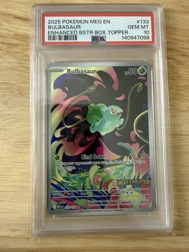 PSA 10 Stamped Bulbasaur 133/132 ME01