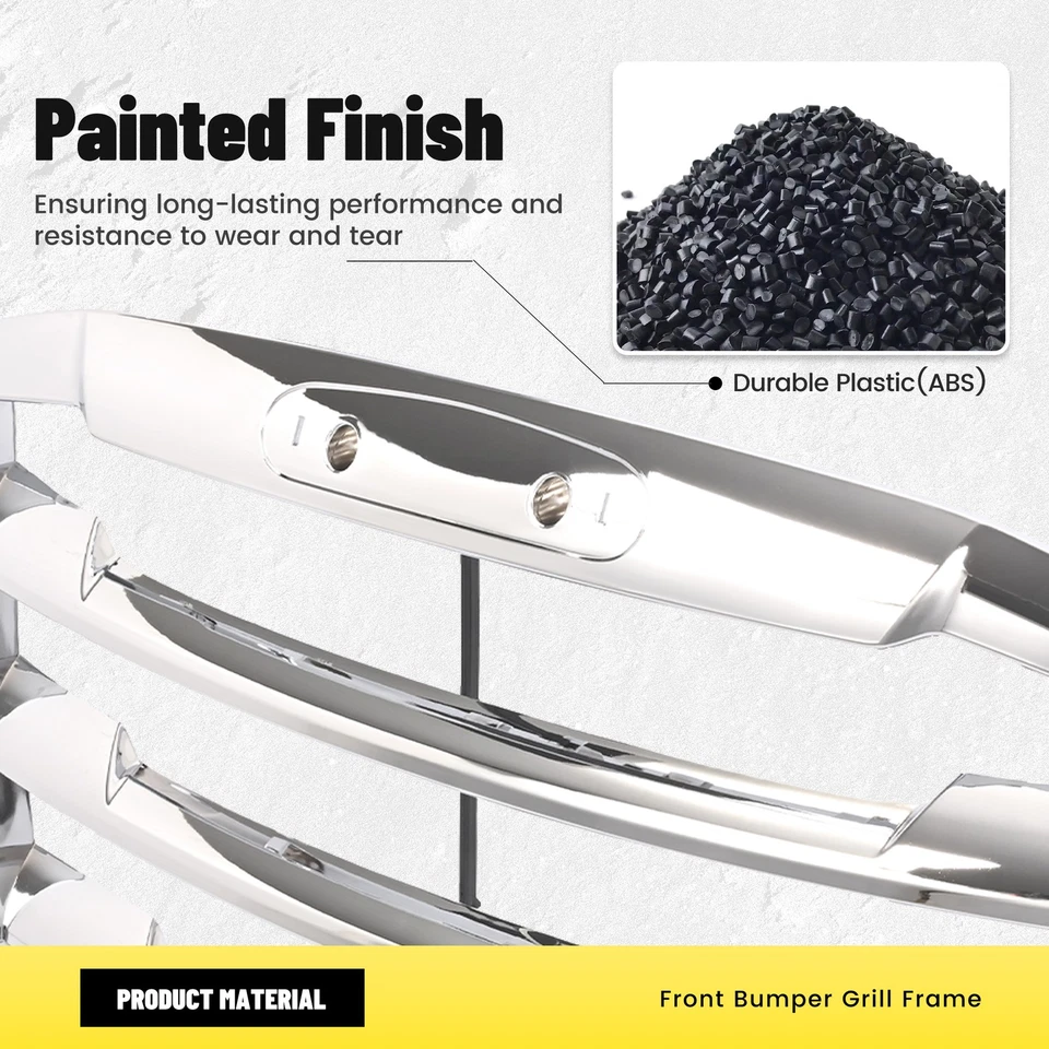 Grelha frontal cromada para Freightliner Cascadia 2018-2024 sem tela de insetos - Imagem 4 de 4