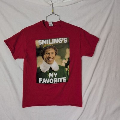 Will Ferrell Elf t-shirt Mens Medium Red ''Smilings My Favorite''