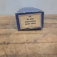 Vintage Craftsman Hand Drill No. 4238 Made in USA