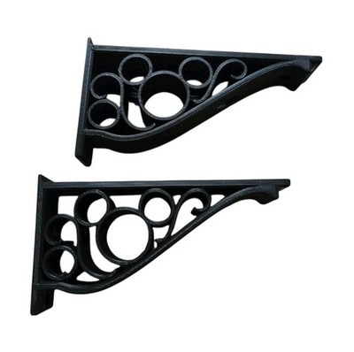 2 Stück Regalhalter Schwarz Hidden Mickey - Kunststoff - 8x15 cm - Paar