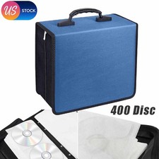 400 Discs CD DVD Storage Case Portable Organizer Album w/Handle