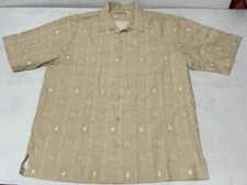 Tommy Bahama Aces Dice Pass Line Risk Reward Embroidered Silk Camp Shirt Medium