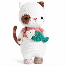 Cat Crochet Kit for Beginners Amigurumi DIY Craft Set for Adults Easy Gift Kit