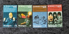 Nicaragua 1974 Winston Churchill Set 4 MNH Stamps 2c-5c Birth Centenary Quotes