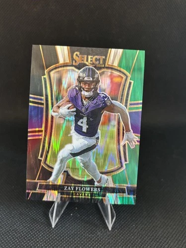 2025 Panini Select Football Black and Green Shock Zay Flowers #162
