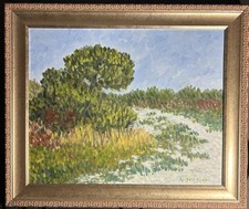 Original Oil Landscape Painting Around the Bend Signed Anderson 2009 Framed Original Oil Landscape Painting Around the Bend Signed Anderson 2009 Framed