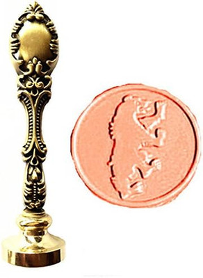 Vintage Bear Jump Game Wax Seal Stamp Luxury Bronze Metal Peacock Decorative Wed