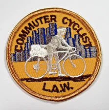League of American Wheelmen Patch LAW Commuter Cyclist Vintage Embroidered