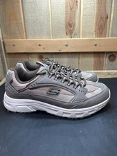 Skechers Mens Sneakers Size 12 Gray Memory Foam Athletic Walking Shoes