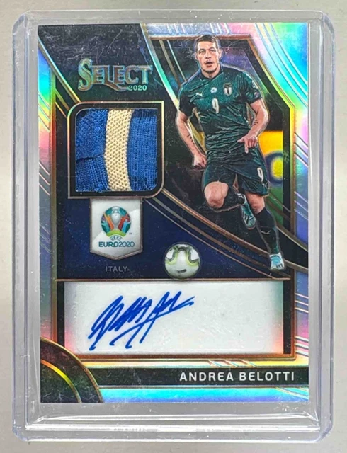 Andrea Belotti 2020 Panini Select UEFA Euro #PA-AB Silver Patch Patch Auto /14