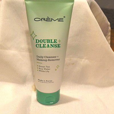 CRÈME Double Cleanse Daily Face Cleanser Makeup Remover Green Tea 5.07 fl oz