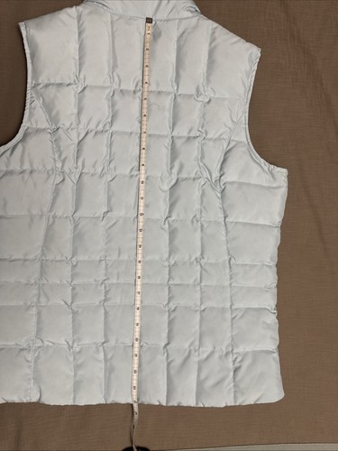 Eddie Bauer Women’s Goose Down Quilted Puffer Vest 700 Fill Powder Blue Medium - Picture 15 of 16