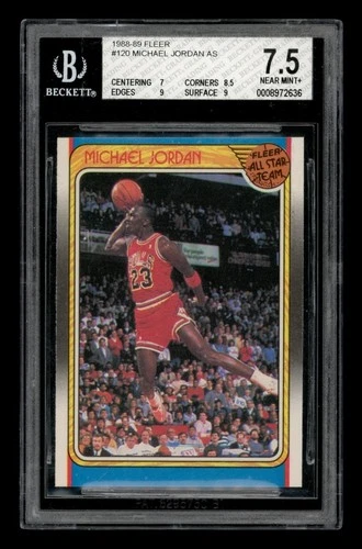 1988-89 Fleer Set-Break #120 Michael Jordan All-Star BGS 7.5 NEAR MINT