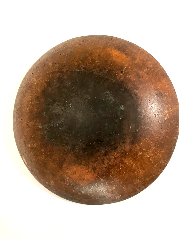 ANTIQUE REDWARE DISH/BOWL PENNSYLVANIA PRIMITIVE 1800's 12” CRIMPED COGGLE EDGE - Image 2 of 4