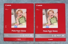 Canon Glossy Inkjet Photo Paper 100 Sheets GP-701 NEW 8.5”X11” (Lot of 2) NEW