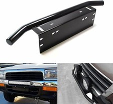 23'' Bull Bar Front Bumper License Plate Mount Bracket LED Light Holder Offroad