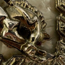 VTG Belt Buckle Rodeo Bucking Bronco Red Eye Copper Plated Retro Western Cowboy