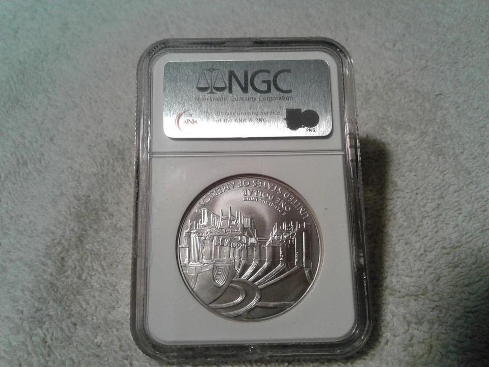 2005 P JOHN MARSHALL NGC MS70 $1 SILVER COMMEMORATIVE - Image 3 of 4
