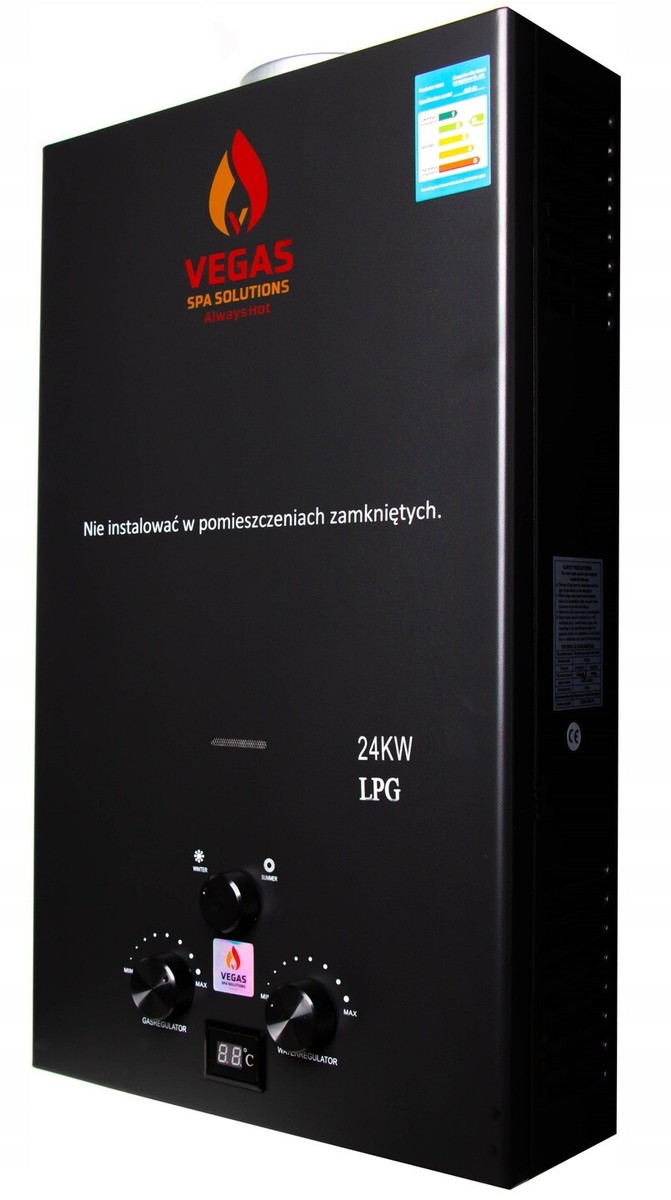 24KW LPG Durchlauferhitzer, 12L Sofortige Warmwasser Mit Duschkopf