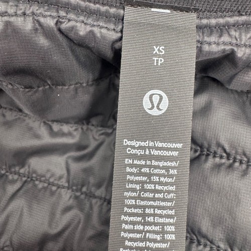 Lululemon Jacket Men XS Black Nexus Bomber Reversible Full Zip Soft Shell Puffer - Picture 10 of 14