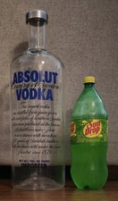 ABSOLUT VODKA DISPLAY BOTTLE  Aporox 4.5 LITERS 20 In Tall 6.5 In Wide
