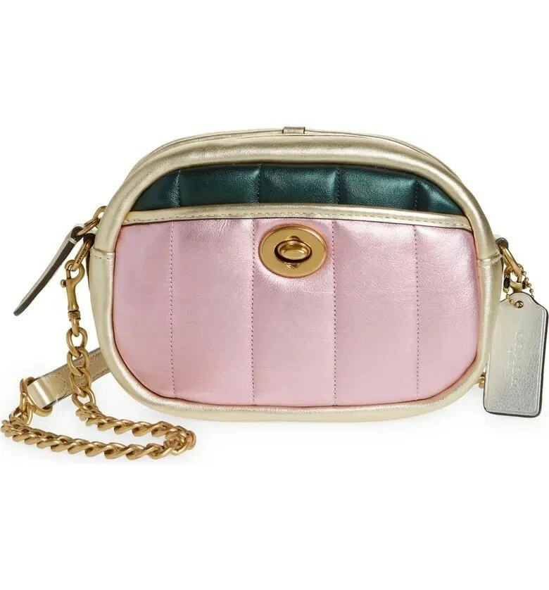 Coach quilted sale camera bag