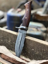 10"Handmade Damascus V42 Military hunting Commando Tactical fixed blade knife