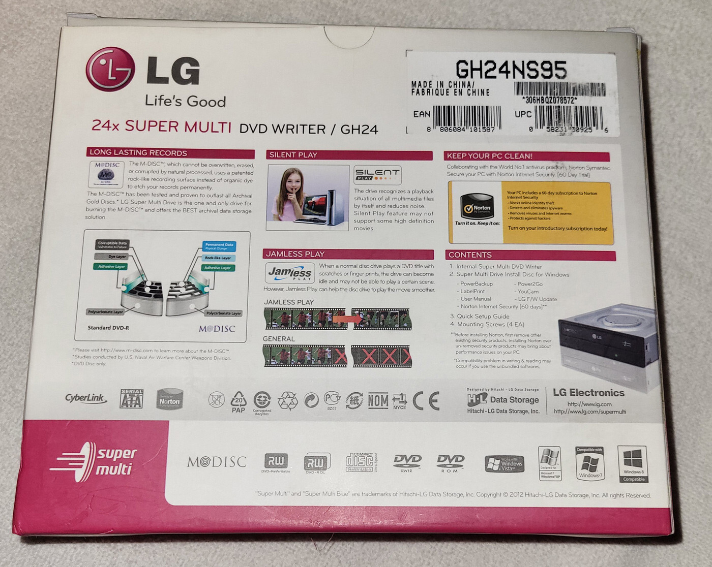 LG 24x Super Multi DVD Writer/Reader GH24 Windows 10 Compatible SATA Silent for sale online eBay