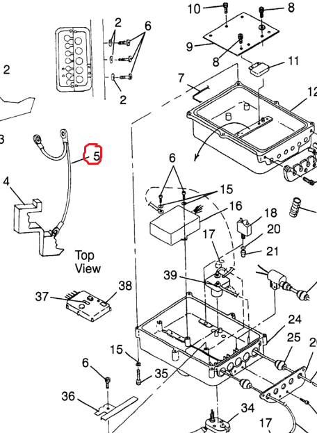 Polaris SLTX OEM Black Ground Control Wire Harness Cable 2460581  