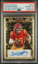 2024 NSCC Pro Set CALEB WILLIAMS RC Auto Gold Vinyl Superfractor 1 of 1 - PSA 10