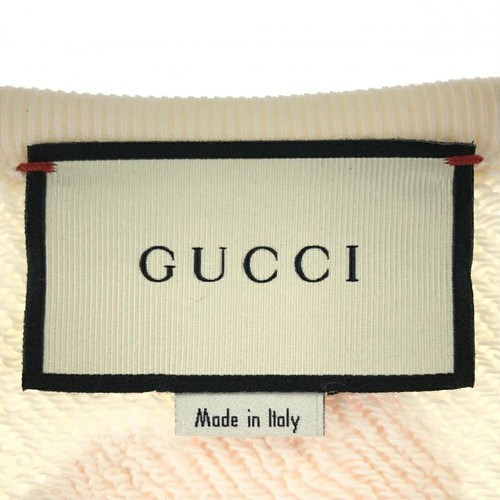 Gucci 19SS 475532 XJALE Chateau Marmont Crewneck Sweat Cotton Beige Red Size: M - Picture 3 of 9