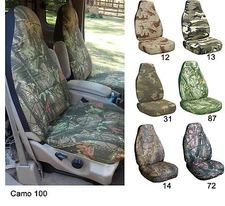 Front set car seat covers fits Ford F150-550 captain chairs w armrest 92-00 camo