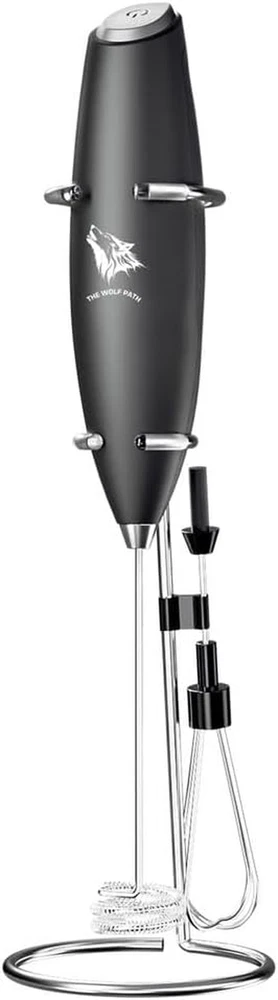 Milk Frother Handheld - Mini Foamer for Cappuccino - Double Whisk Drink Mixer fo