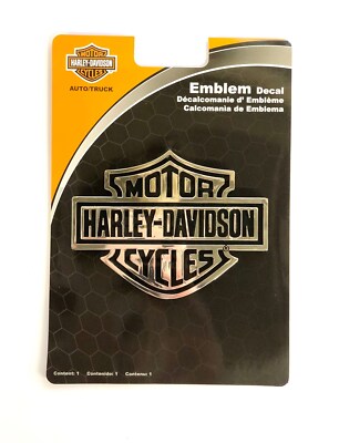Harley-Davidson Bar & Shield Logo Injection Molded Emblem Aufkleber Chrom