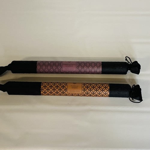 incense sticks. fashion fruit and lotus and vanilla amber