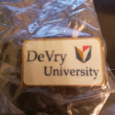 DeVry Pin Pinback Tech Technical Institute Private University Advertising