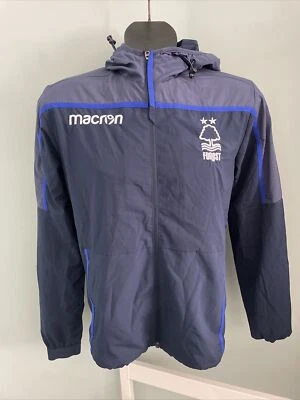 Nottingham Forest Mens Macron Coat Jacket Small S Black / Blue - Track jacket - Image 1 of 4