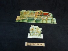 PRO PATRIA  Lot de SOLDATS PAPIER carton GENIE BELGE  1917 recto verso