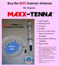 MAXX-TENNA In/Outdoor Scanner Antenna 40' cable SMA for Uniden HomePatrol