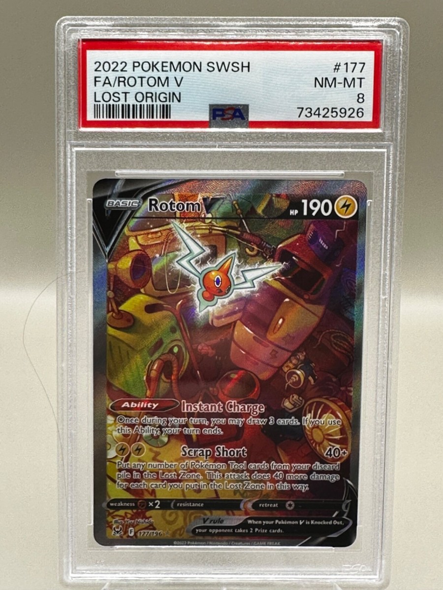 Pokemon Rotom V Alt Art Lost Origin 177/196 PSA 8 Near Mint | eBay
