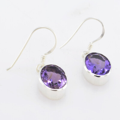 Elegant New Appealing Amethyst 925 Sterling Silver Purple Natural India US gift