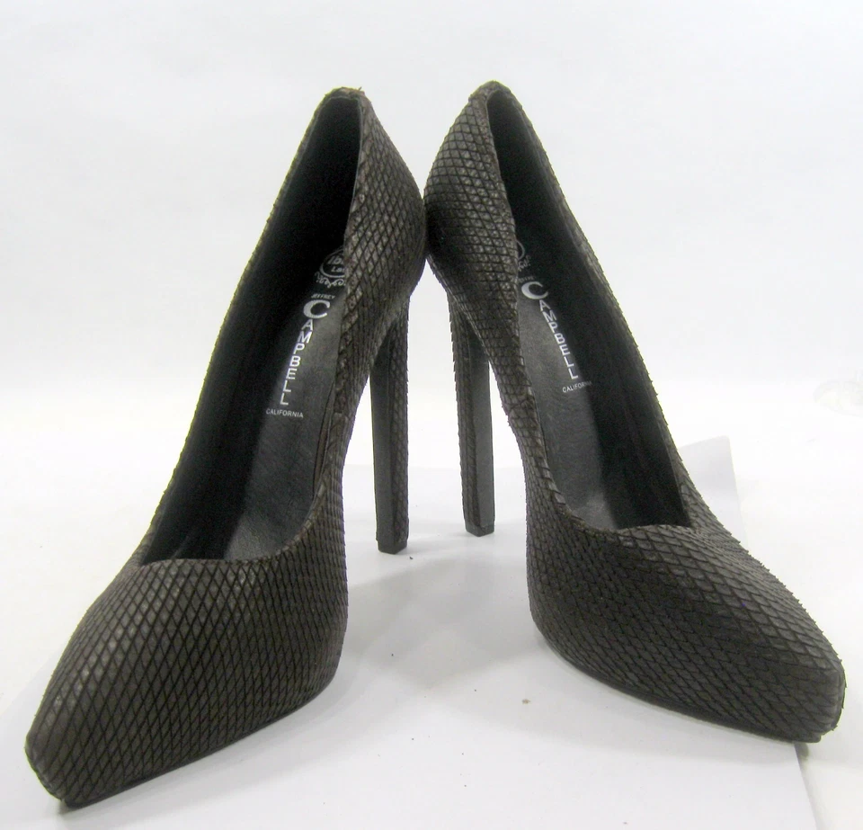 NUEVO Zapatos Ouzel Repujado JEFFREY CAMPBELL Marrón 5" Tacón Punta Punta MUJERES Talla 8 Foto 3 de 4