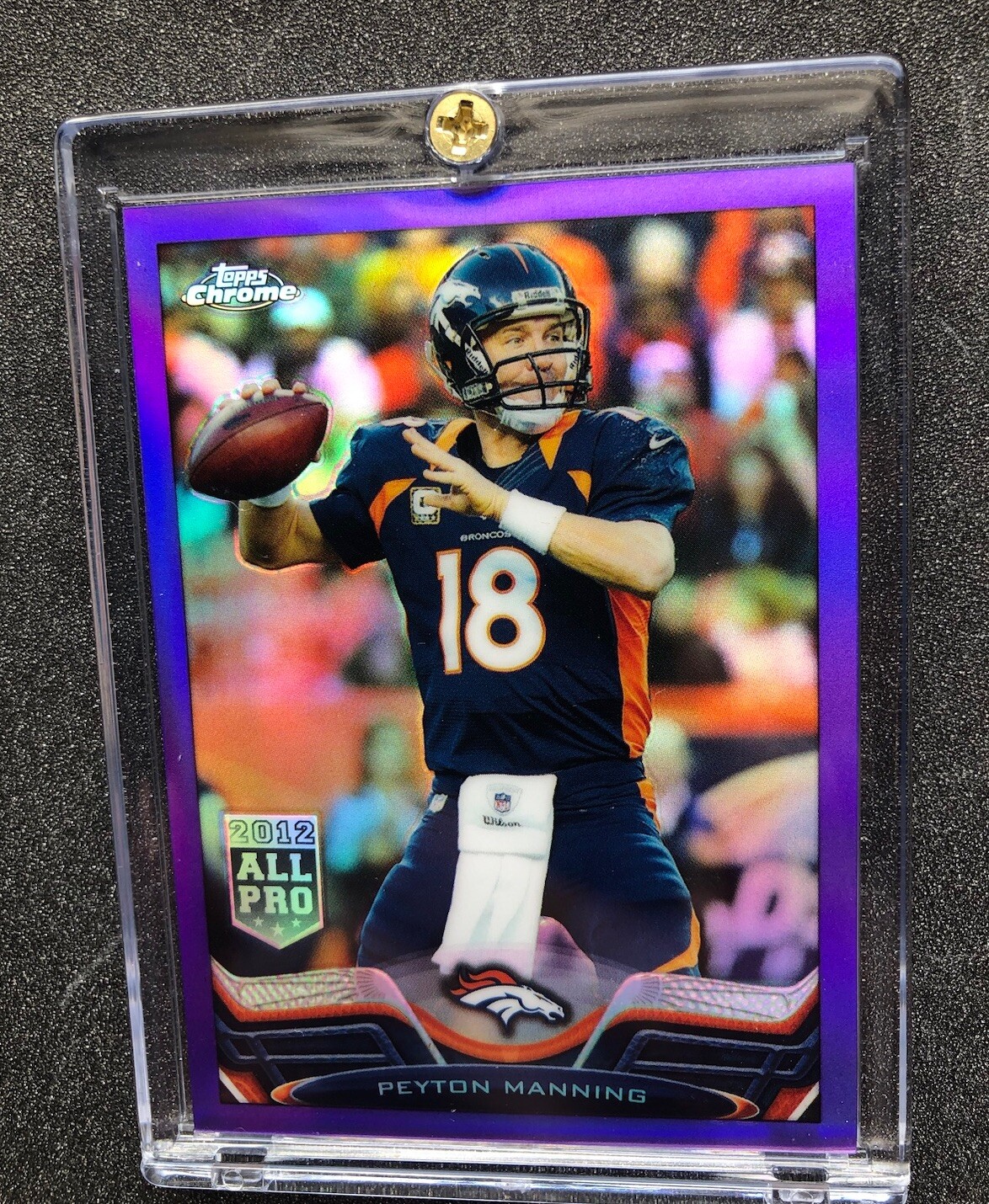 2013 Topps Chrome Peyton Manning #1 Purple Refractor /499