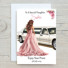 Personalised Prom Card School Prom Card Daughter Granddaughter Sister Niece