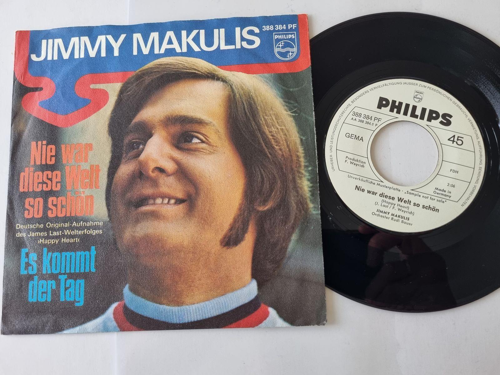 7"" Single Jimmy Makulis - Nie war diese Welt so schön Vinyl Germany PROMO
