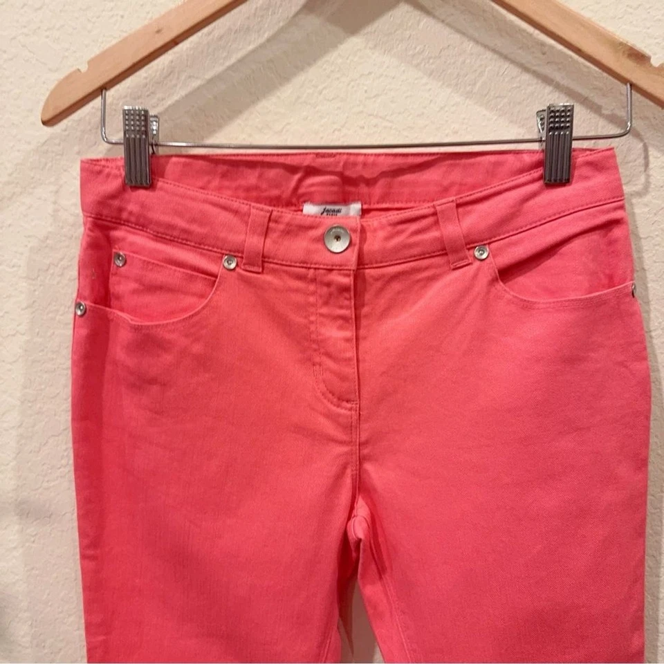 Pantalones de mezclilla de algodón rosa Jacadi nuevos con etiquetas para niños talla 12A/Y Foto 2 de 4